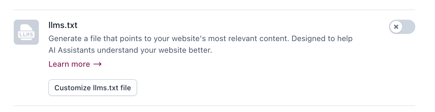 llmst txt toevoegen via Yoast SEO (plug-in) screenshot hoe je hem moet activeren.