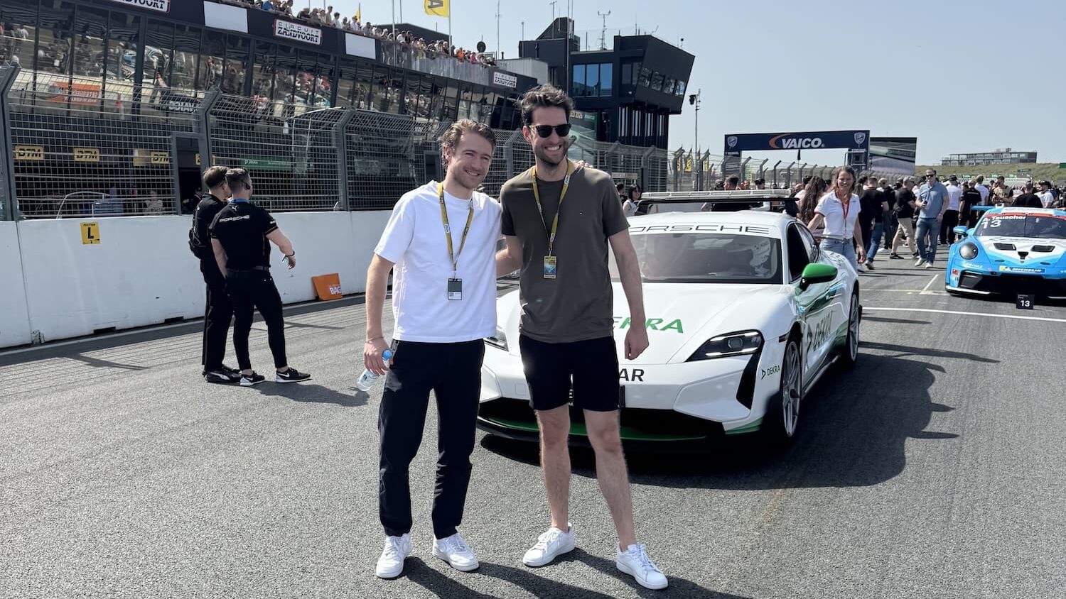 Frits Corvers en Roy Koeleman bij Dirk Schouten Porsche Circuit Zandvoort