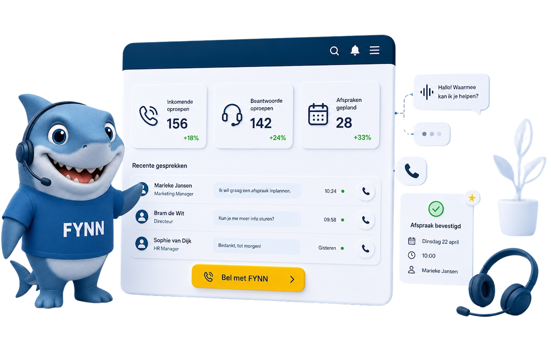 FYNN AI Voice transparante illustratie