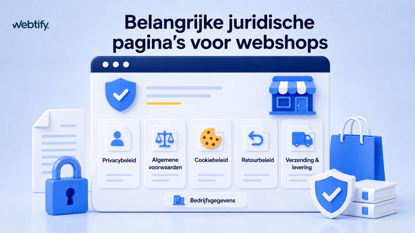 Illustratie voor de blog: Welke juridische pagina’s heeft een webshop nodig?