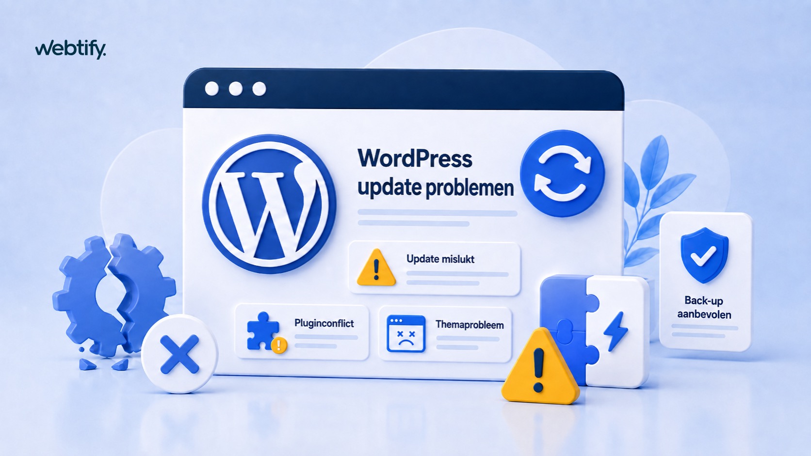 WordPress update problemen illustratie