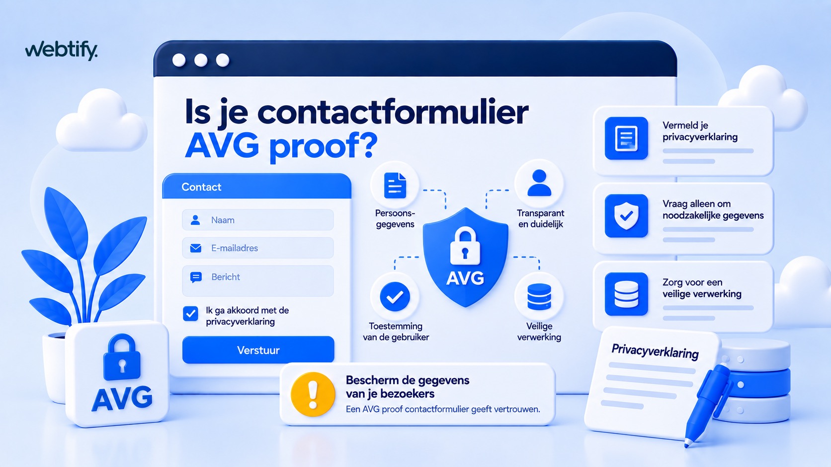 Illustratie voor blog: Is je contactformulier AVG Proof?
