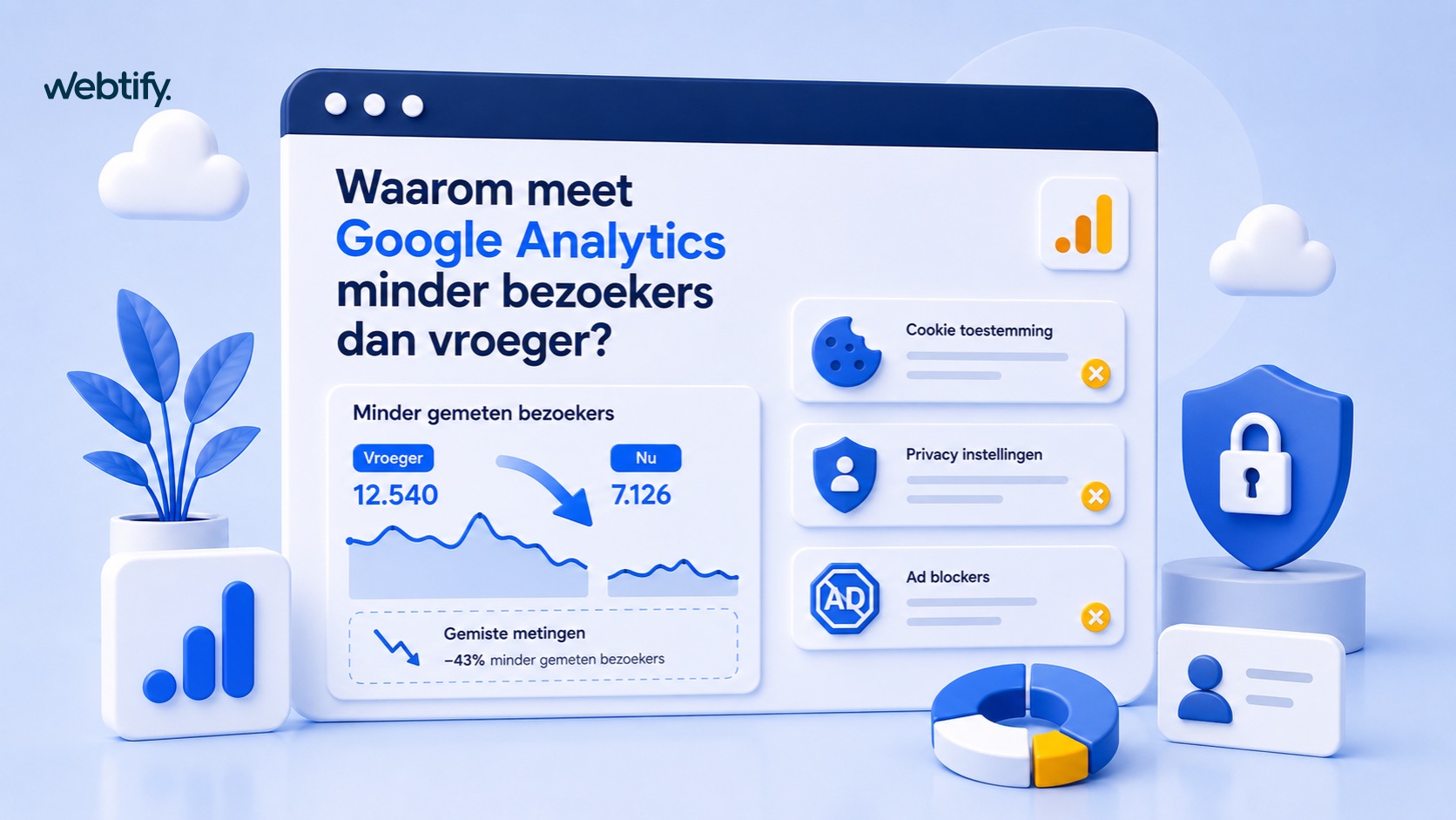 Illustratie voor blog: Waarom meet Google Analytics minder bezoekers dan vroeger?