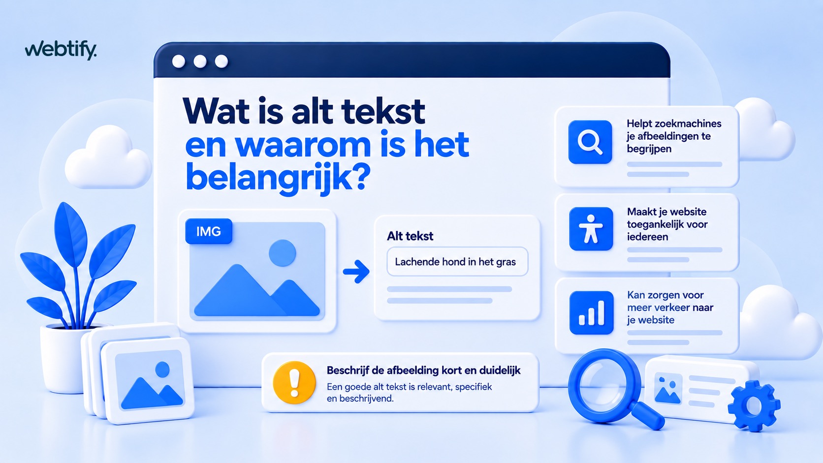 Illustratie voor blog: Wat is alt tekst en waarom is het belangrijk?