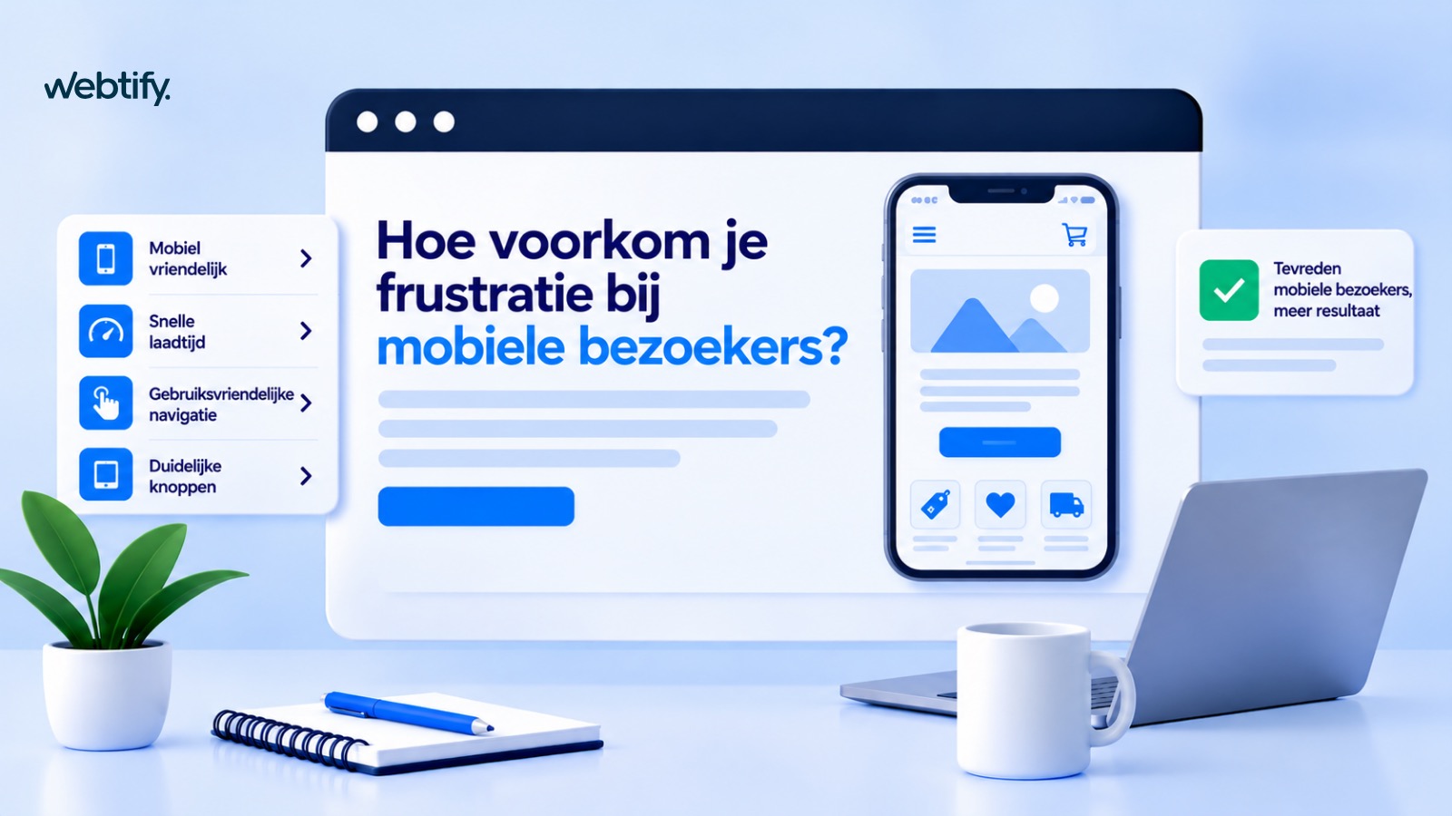 Illustratie voor blog: Hoe voorkom je frustratie bij mobiele bezoekers?
