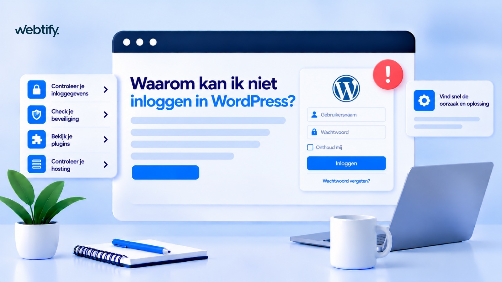 Illustratie voor blog: Waarom kan ik niet inloggen in WordPress?